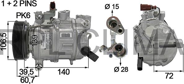 RPLQuality APCOAU0048 - Компрессор кондиционера autospares.lv