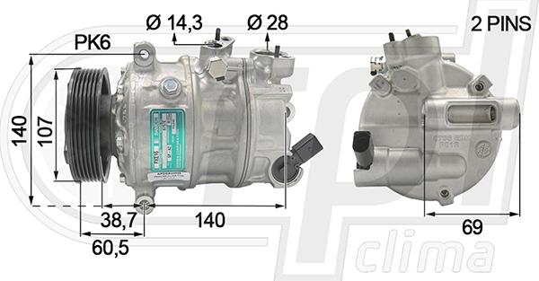 RPLQuality APCOAU0028 - Компрессор кондиционера autospares.lv