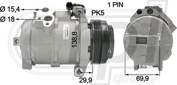 RPLQuality APCOBW5041 - Компрессор кондиционера autospares.lv