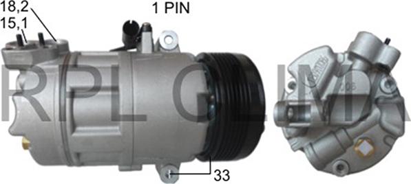 RPLQuality APCOBW5032 - Компрессор кондиционера autospares.lv