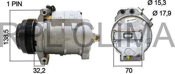 RPLQuality APCOBW0041 - Компрессор кондиционера autospares.lv