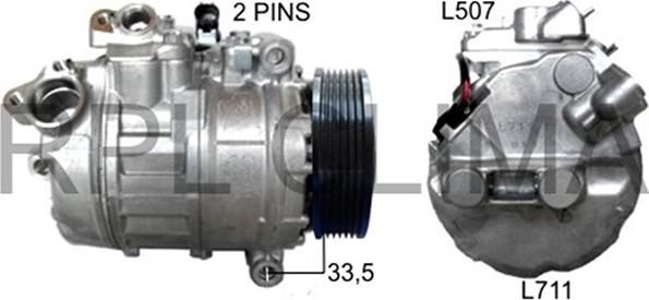 RPLQuality APCOBW0059 - Компрессор кондиционера autospares.lv