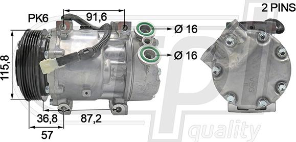 RPLQuality APCOCI5022 - Компрессор кондиционера autospares.lv