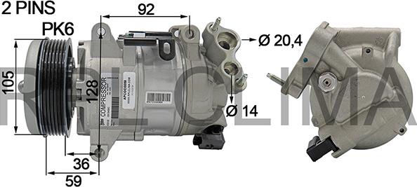 RPLQuality APCOCI0059 - Компрессор кондиционера autospares.lv