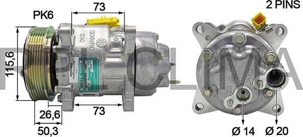 RPLQuality APCOCI0034 - Компрессор кондиционера autospares.lv