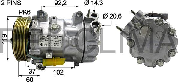 RPLQuality APCOCI0072 - Компрессор кондиционера autospares.lv