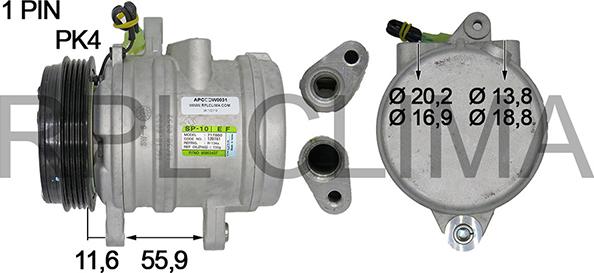 RPLQuality APCODW0031 - Компрессор кондиционера autospares.lv