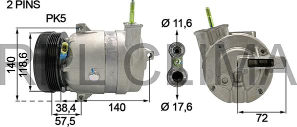 RPLQuality APCODW0021 - Компрессор кондиционера autospares.lv