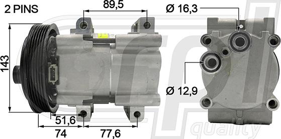 RPLQuality APCOFD5015 - Компрессор кондиционера autospares.lv