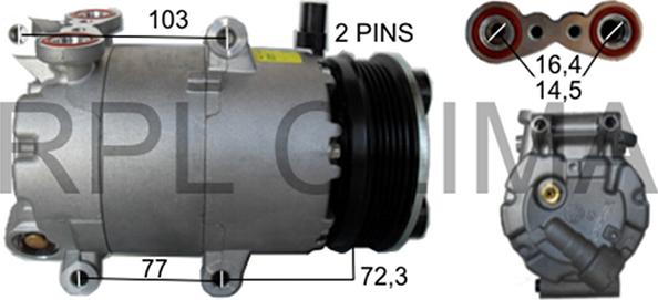 RPLQuality APCOFD0042 - Компрессор кондиционера autospares.lv