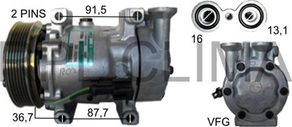 RPLQuality APCOFD0037 - Компрессор кондиционера autospares.lv