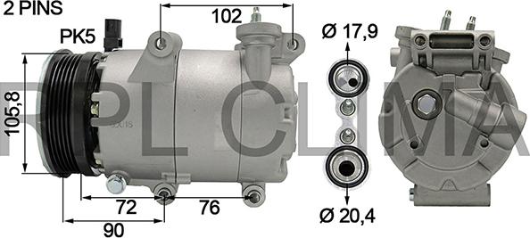 RPLQuality APCOFD0071 - Компрессор кондиционера autospares.lv