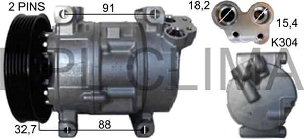 RPLQuality APCOFT5032 - Компрессор кондиционера autospares.lv