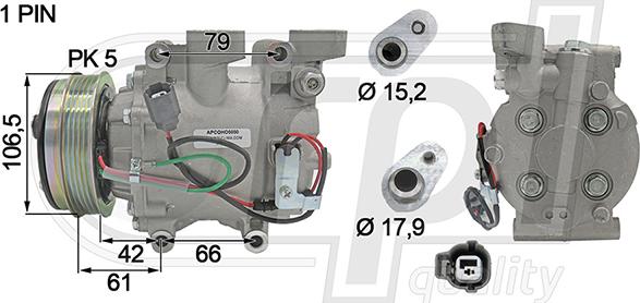 RPLQuality APCOHO5050 - Компрессор кондиционера autospares.lv