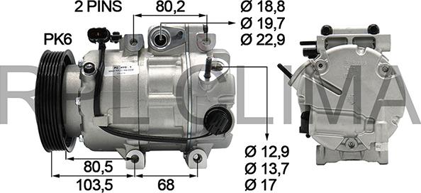 RPLQuality APCOHY0081 - Компрессор кондиционера autospares.lv