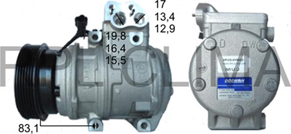 RPLQuality APCOHY0022 - Компрессор кондиционера autospares.lv