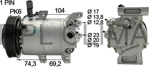 RPLQuality APCOHY0070 - Компрессор кондиционера autospares.lv