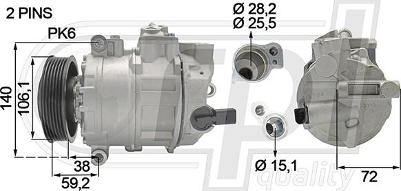 RPLQuality APCOMB5044 - Компрессор кондиционера autospares.lv