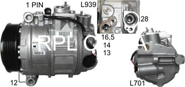 RPLQuality APCOMB5051 - Компрессор кондиционера autospares.lv