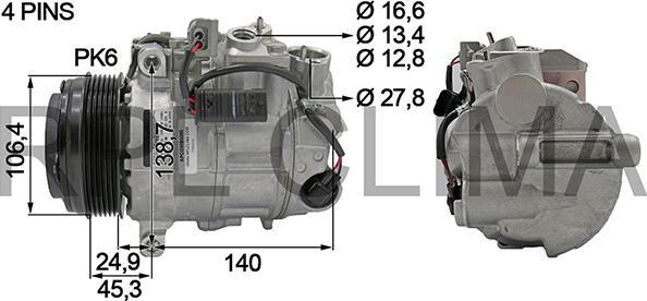 RPLQuality APCOMB0090 - Компрессор кондиционера autospares.lv