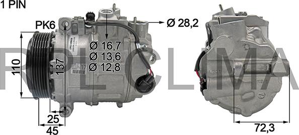 RPLQuality APCOMB0028 - Компрессор кондиционера autospares.lv