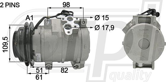 RPLQuality APCOMI5030 - Компрессор кондиционера autospares.lv