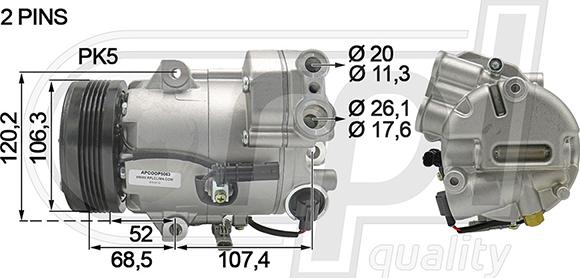 RPLQuality APCOOP5063 - Компрессор кондиционера autospares.lv