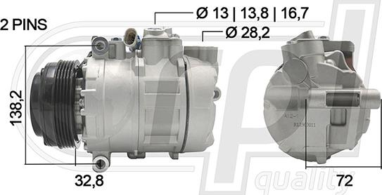 RPLQuality APCOOP5030 - Компрессор кондиционера autospares.lv