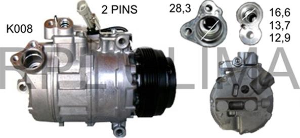 RPLQuality APCOOP0051 - Компрессор кондиционера autospares.lv