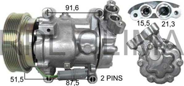 RPLQuality APCORE0077 - Компрессор кондиционера autospares.lv