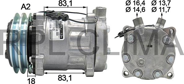 RPLQuality APCOSD0722 - Компрессор кондиционера autospares.lv