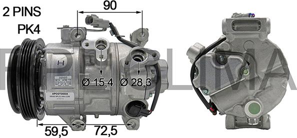 RPLQuality APCOTO0024 - Компрессор кондиционера autospares.lv