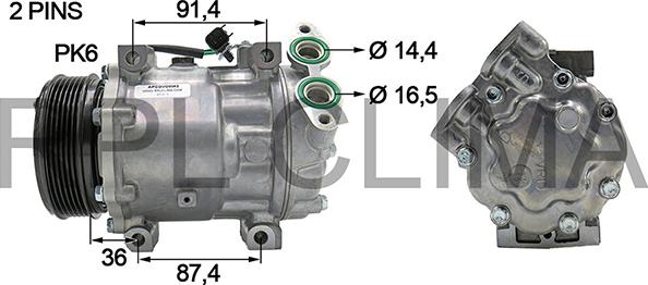 RPLQuality APCOVO0042 - Компрессор кондиционера autospares.lv