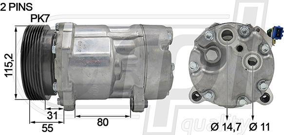 RPLQuality APCOVW5011 - Компрессор кондиционера autospares.lv