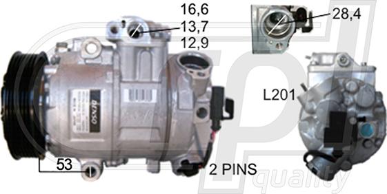 RPLQuality APCOVW5017 - Компрессор кондиционера autospares.lv