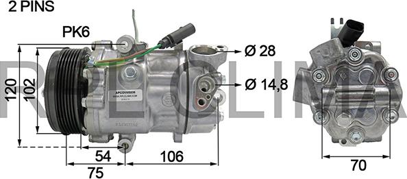 RPLQuality APCOVW0036 - Компрессор кондиционера autospares.lv