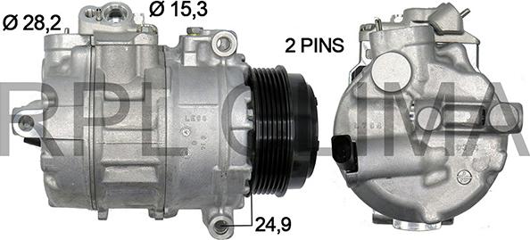 RPLQuality APCOVW0033 - Компрессор кондиционера autospares.lv