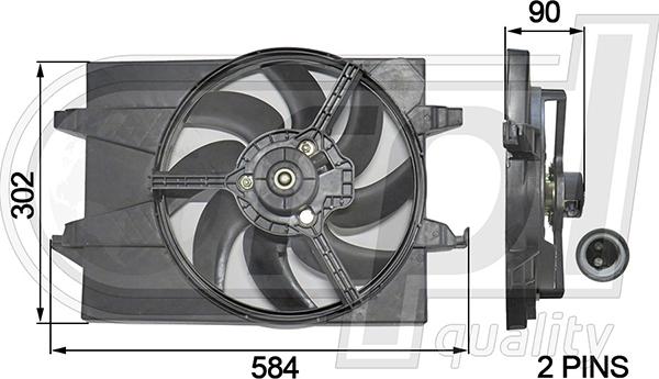 RPLQuality APELFD5019 - Вентилятор, охлаждение двигателя autospares.lv