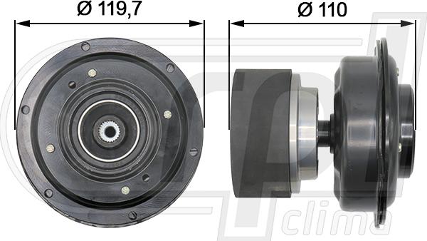 RPLQuality APEMVW0002 - Катушка, электромагнитное сцепление - копрессор autospares.lv