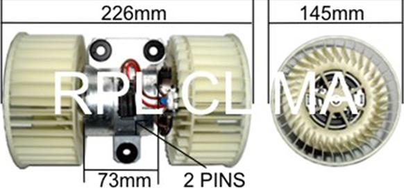 RPLQuality APVTBW5008 - Электродвигатель, вентиляция салона autospares.lv