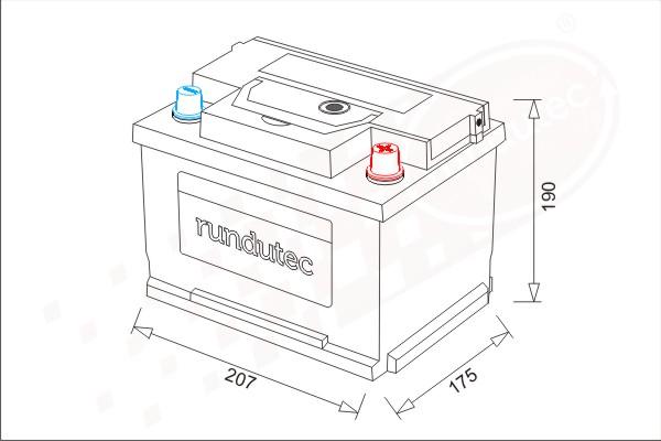 RUTEC RNU050RHT - Стартерная аккумуляторная батарея, АКБ autospares.lv