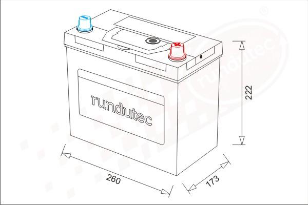 RUTEC RNU080RANBL - Стартерная аккумуляторная батарея, АКБ autospares.lv