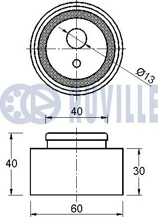 Ruville 540929 - Натяжной ролик, зубчатый ремень ГРМ autospares.lv