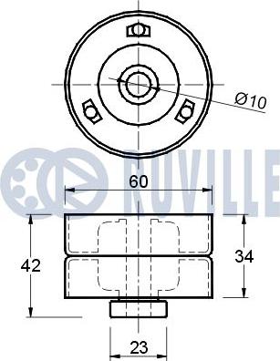 Ruville 540922 - Направляющий ролик, зубчатый ремень ГРМ autospares.lv