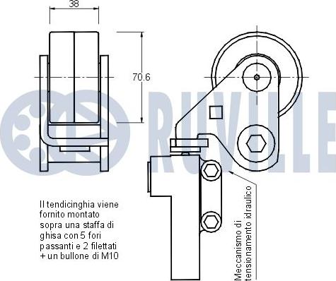 Ruville 540467 - Натяжной ролик, зубчатый ремень ГРМ autospares.lv