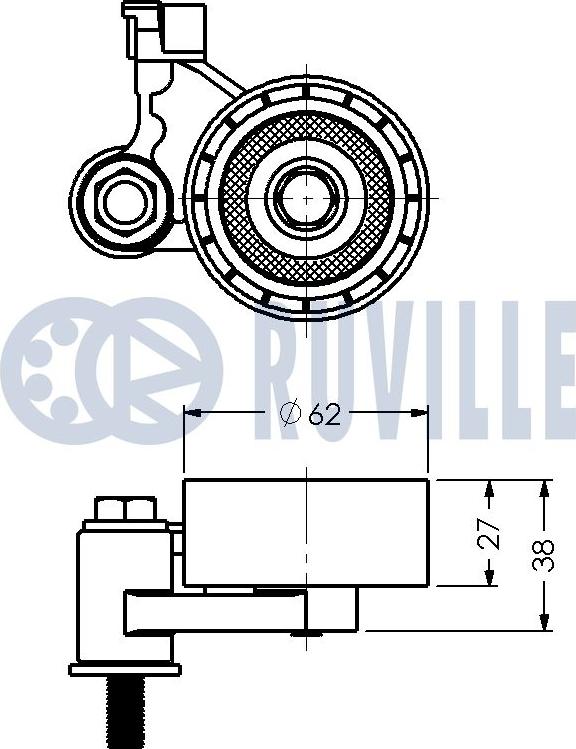 Ruville 540486 - Натяжной ролик, зубчатый ремень ГРМ autospares.lv