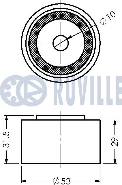 Ruville 540430 - Направляющий ролик, зубчатый ремень ГРМ autospares.lv