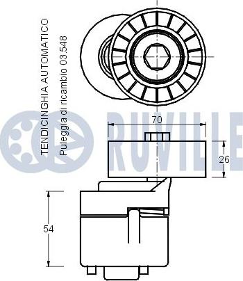 Ruville 540541 - Натяжитель, поликлиновый ремень autospares.lv