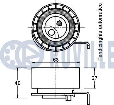 Ruville 540552 - Натяжной ролик, зубчатый ремень ГРМ autospares.lv