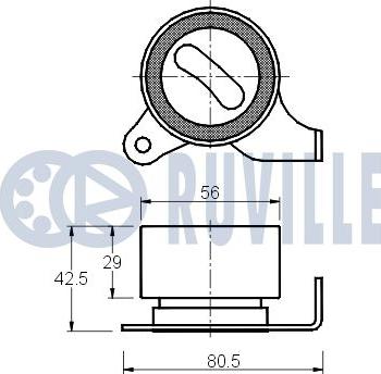 Ruville 540517 - Натяжной ролик, зубчатый ремень ГРМ autospares.lv